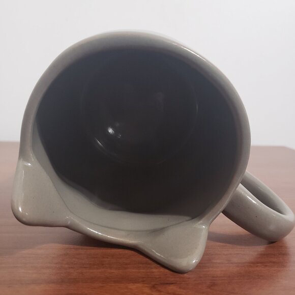 Kitty Cat Mug Novelty Handmade Tea Coffee Cup Collectable Plant Pot Grey - Picture 5 of 6